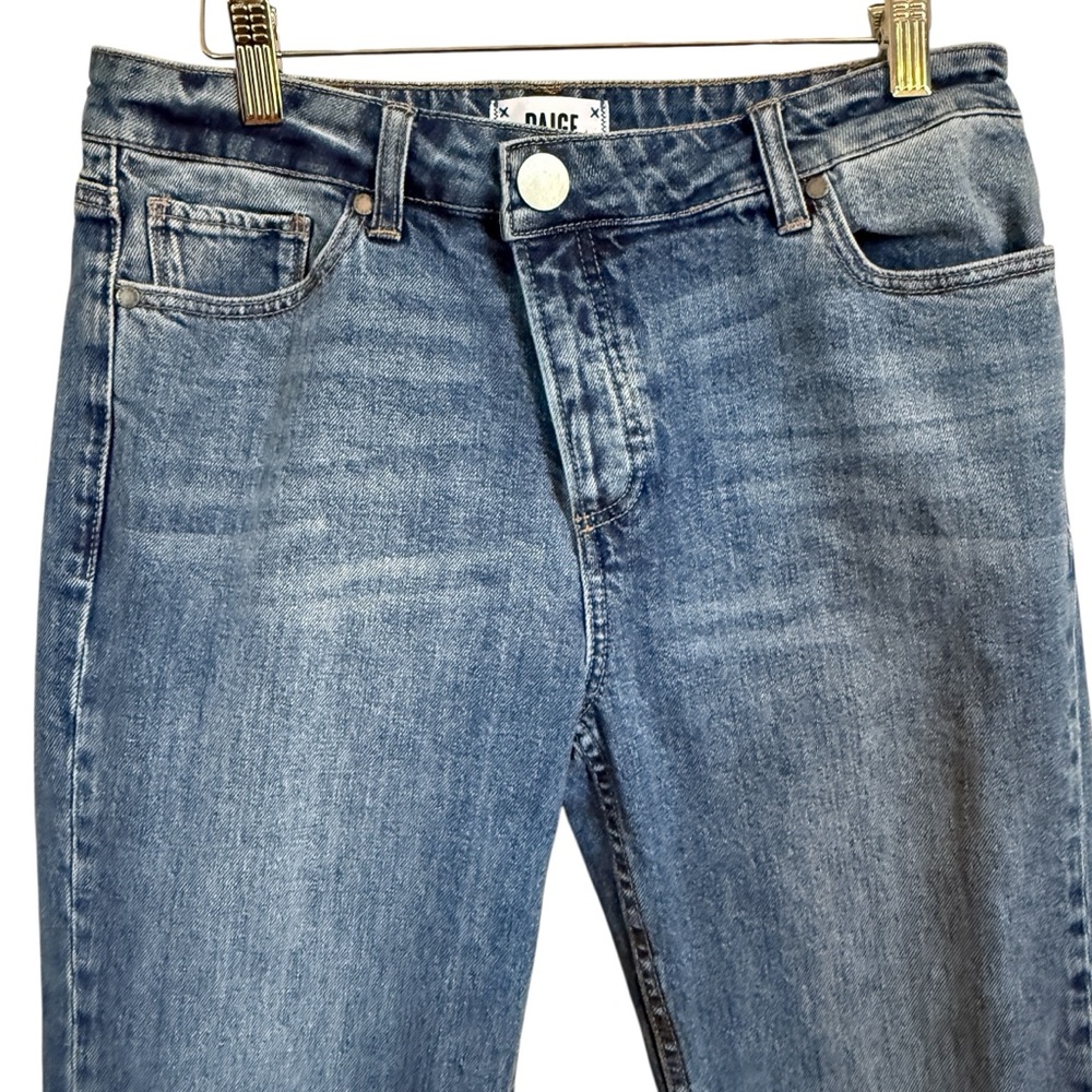 PAIGE Noella Straight Asymmetrical Covered Button Fly Graceland Jeans Women’s 28 - Picture 4 of 15